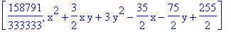 [158791/333333, x^2+3/2*x*y+3*y^2-35/2*x-75/2*y+255/2]